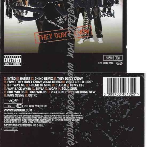 CD--So Solid Crew | --They Don'T Know