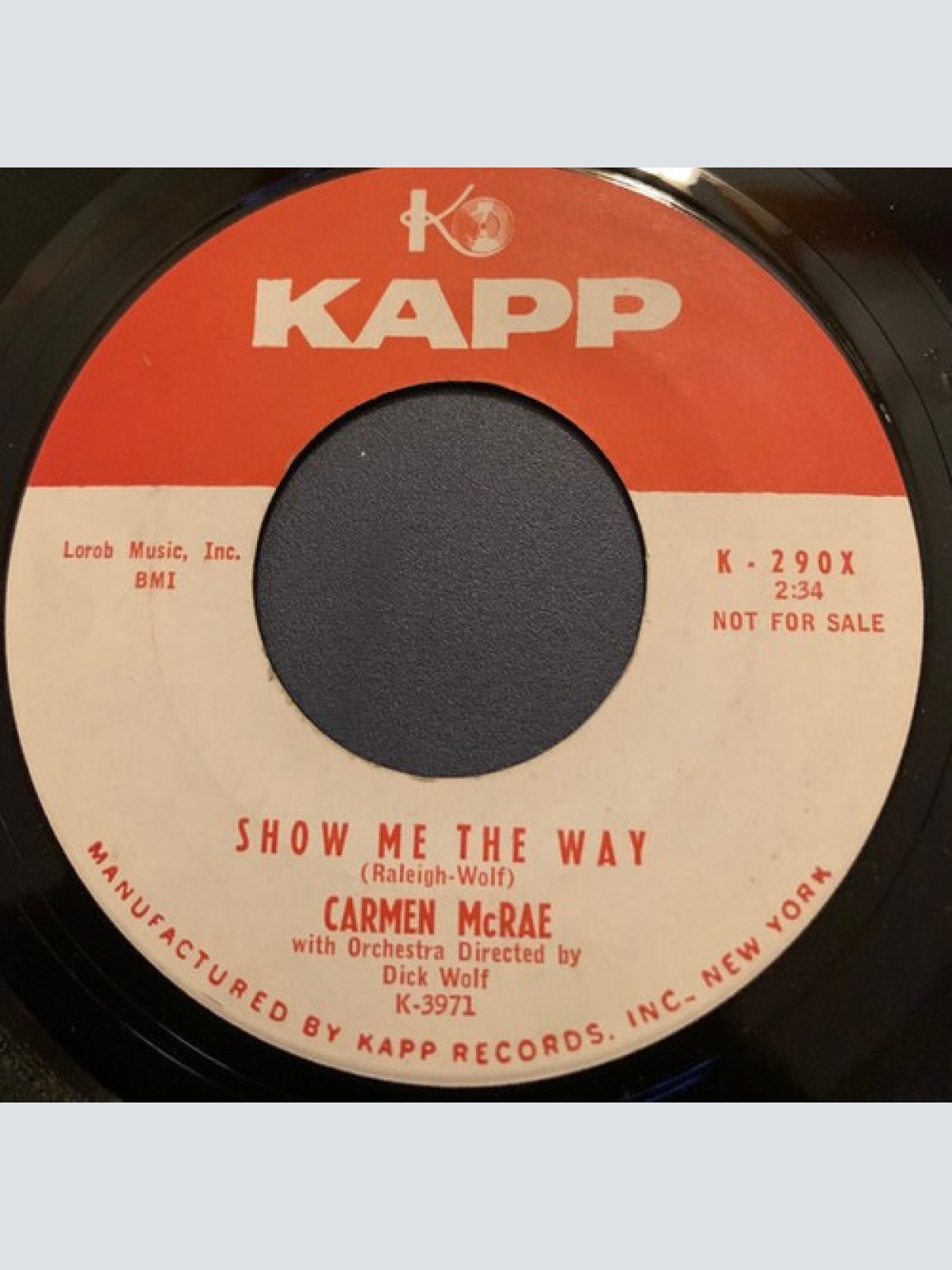 7", Promo Carmen McRae - Show Me The Way / Talk To Me