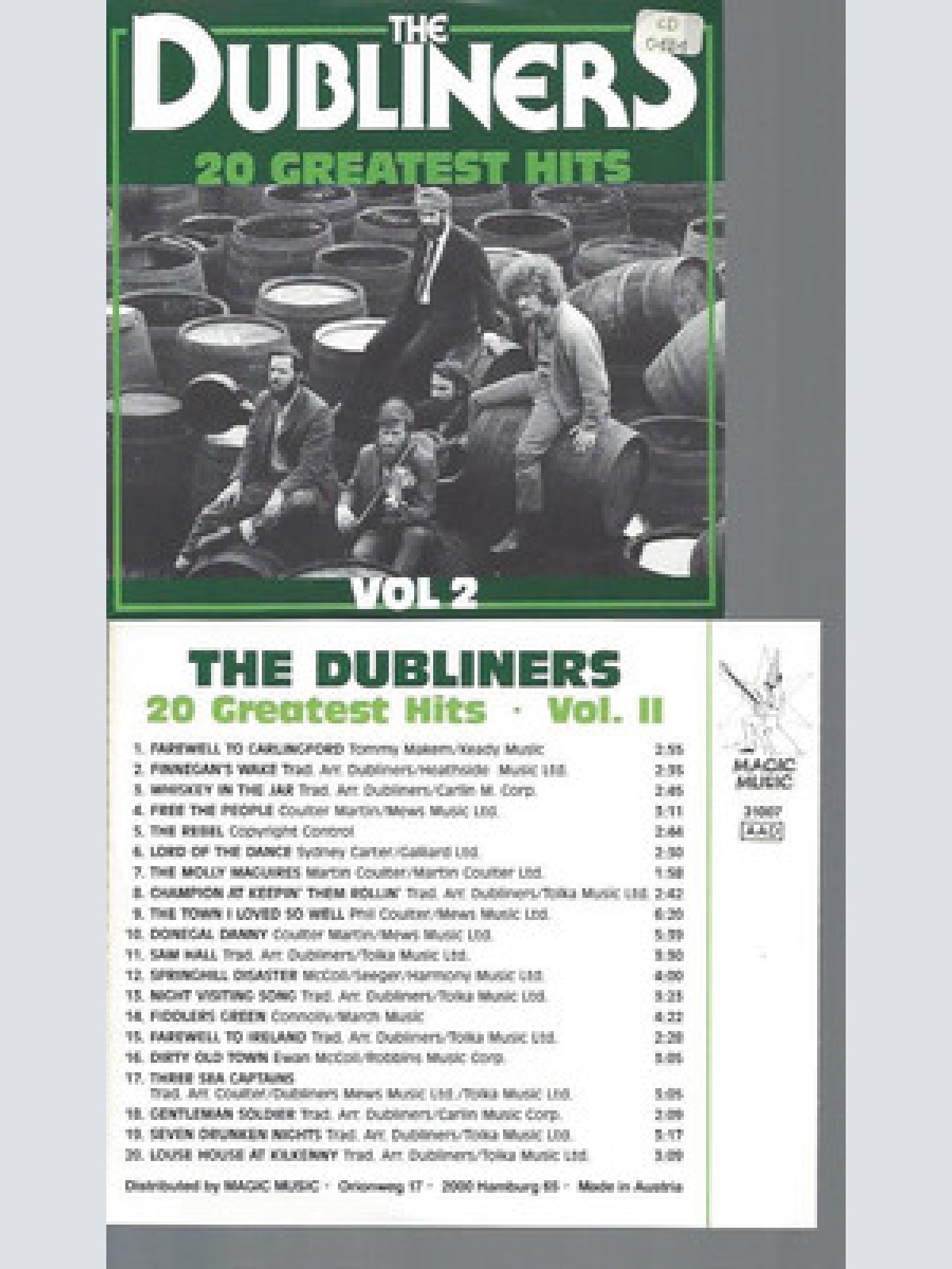 CD--THE DUBLINERS 20 GREATEST HITS VOL 2