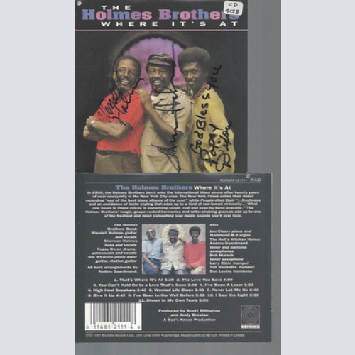 CD--THE HOLMES BROTHERS WHERE IT'S AT // MIT AUTOGRAMMEN