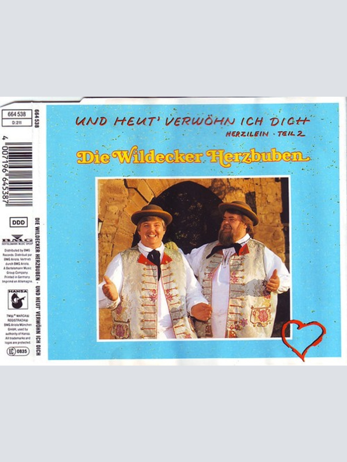 CD, Maxi Die Wildecker Herzbuben - Und Heut' Verwöhn Ich Dich (Herzilein Teil 2)