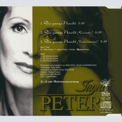 CD, Maxi Ingrid Peters - Die Ganze Nacht