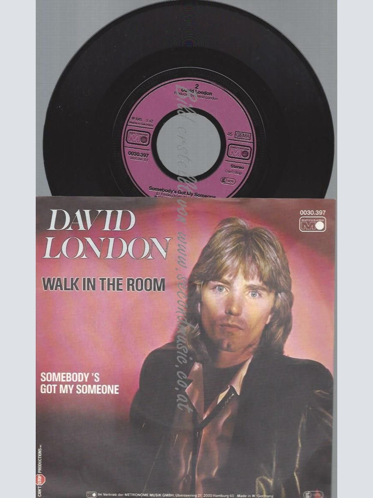7"  David London  Walk In The Room