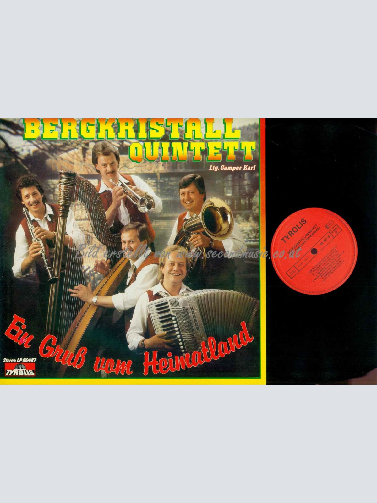 LP--Bergkristall Quintett – Ein Gruß Vom Heimatland / NM