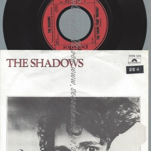 7"   The Shadows  The Theme From 'Missing'