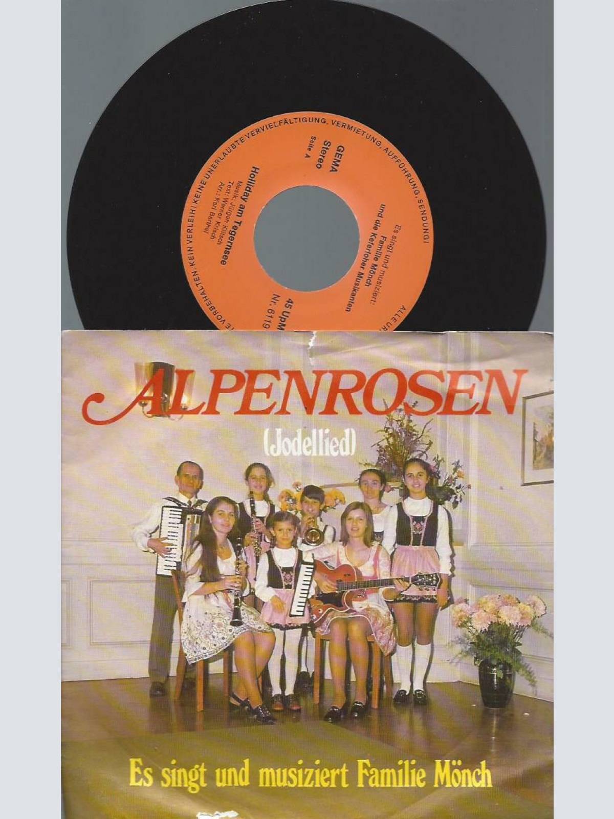 7" Alpenrosen --  Es singt und musiziert Famile Mönch