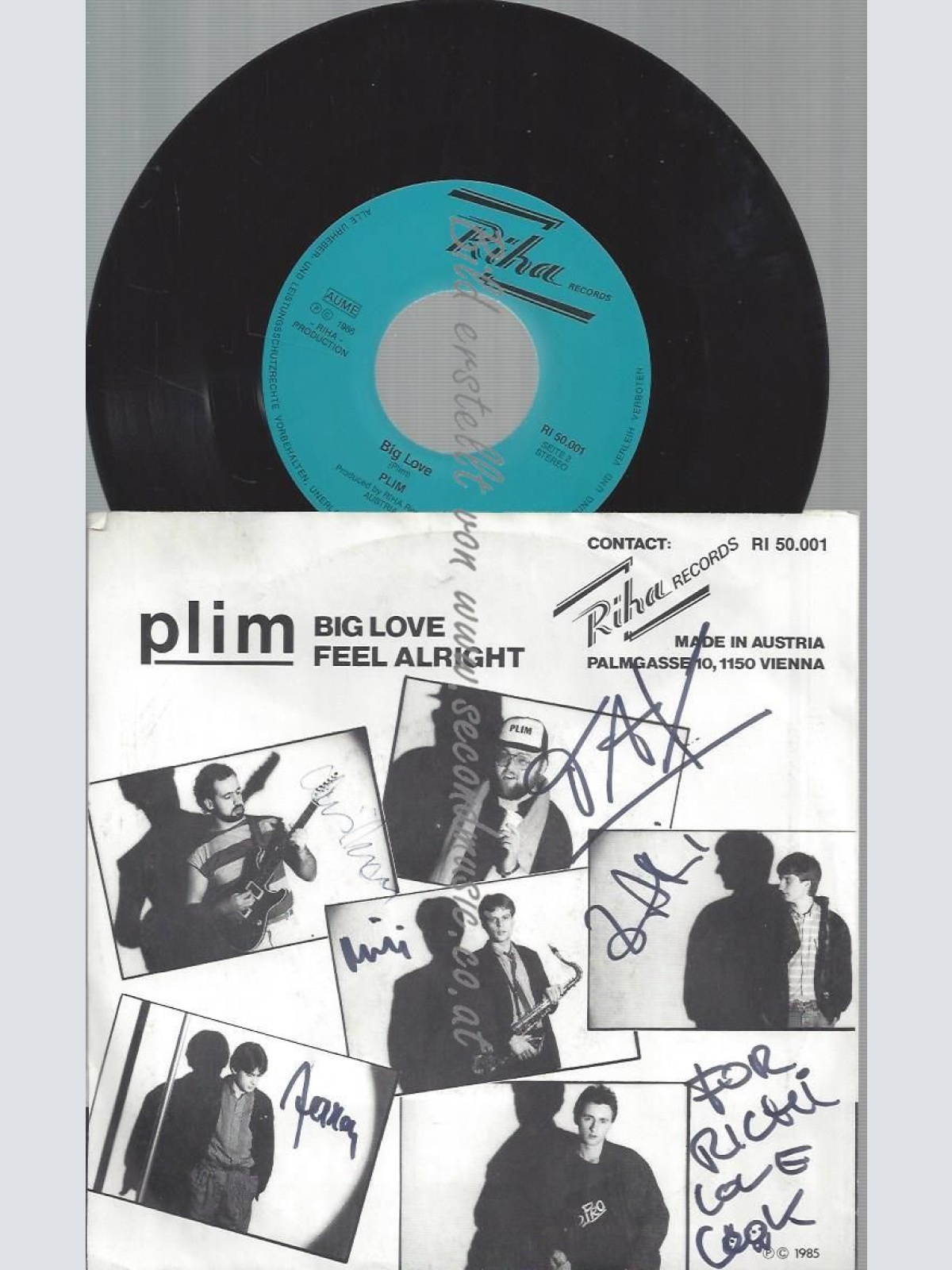 7" PLIM  BIG LOVE  // MIT AUTOGRAMMEN