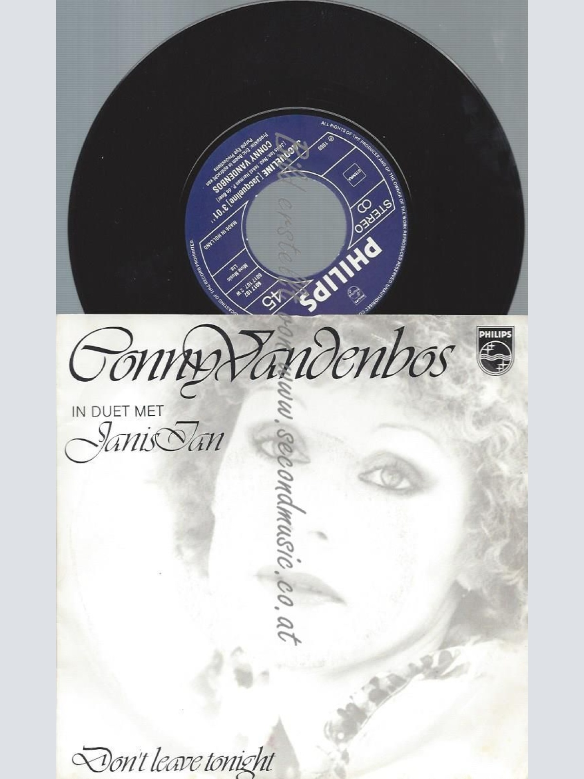 7"    Conny Vandenbos In Duet Met Janis Ian  Don't Leave Tonight