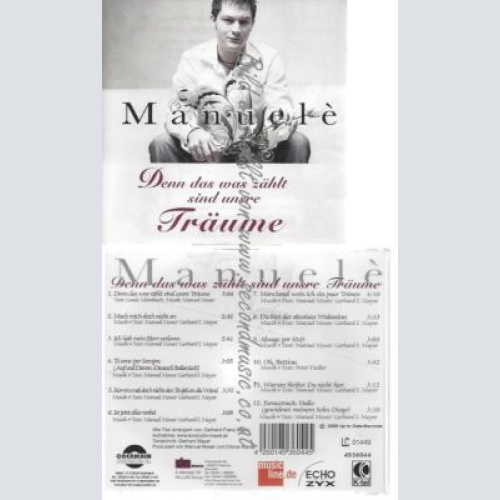 CD--Denn das was zählt sind unsere Träume // Manuelè