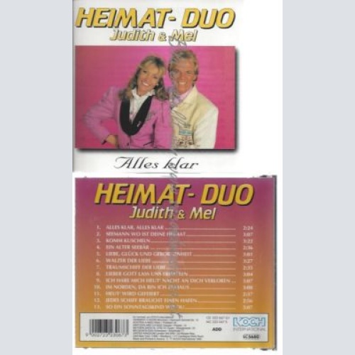 CD--JUDITH & MEL--    ALLES KLAR    // HEIMAT DUO