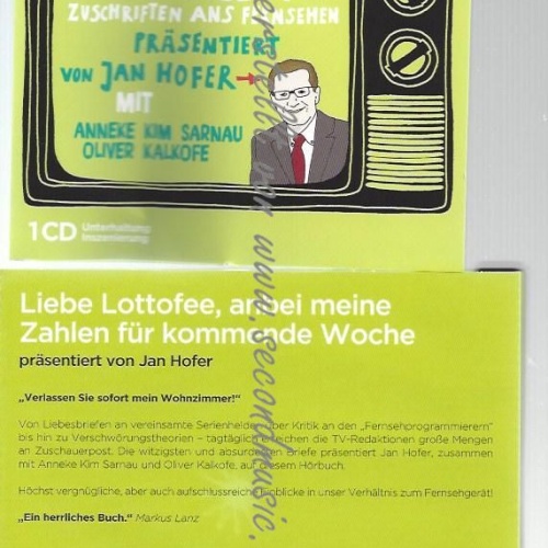 CD--JAN HOFER--    LIEBE LOTTOFEE, ANBEI MEINE ZAHLEN FÜR NÄCHSTE WOCHE.