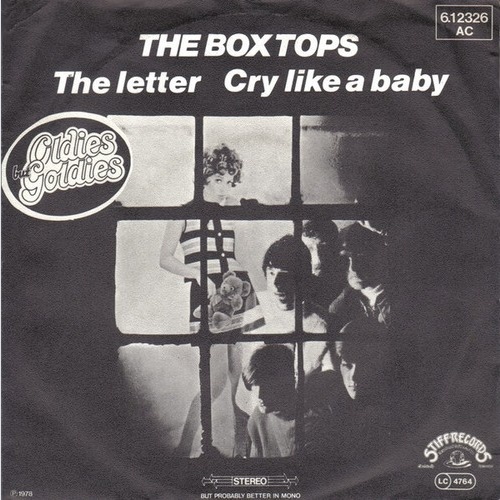 7", Single The Box Tops* - The Letter / Cry Like A Baby