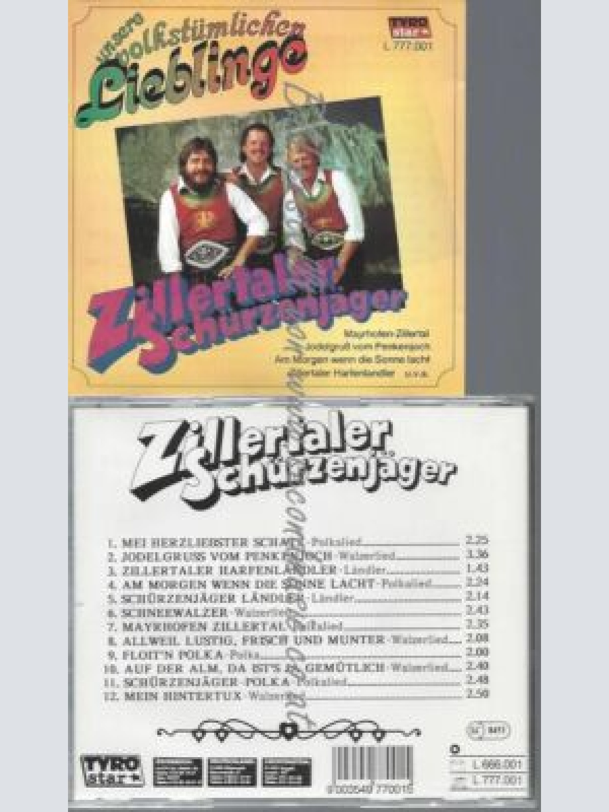 CD--SCHÜRZENJÄGER--UNSERE VOLKSTÜMLICHEN LIEBLINGE