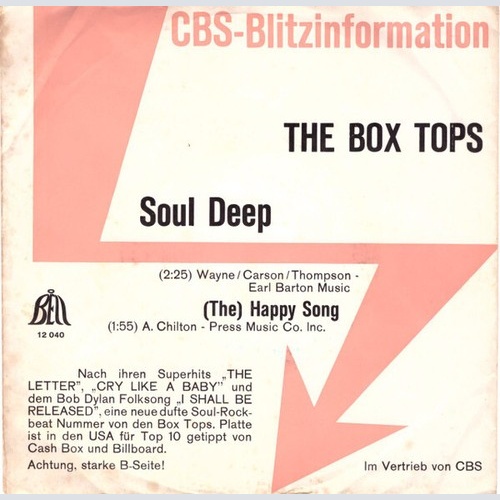 7", Single, Promo The Box Tops* - Soul Deep / (The) Happy Song