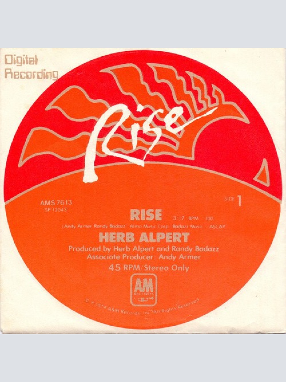 7", Single Herb Alpert - Rise