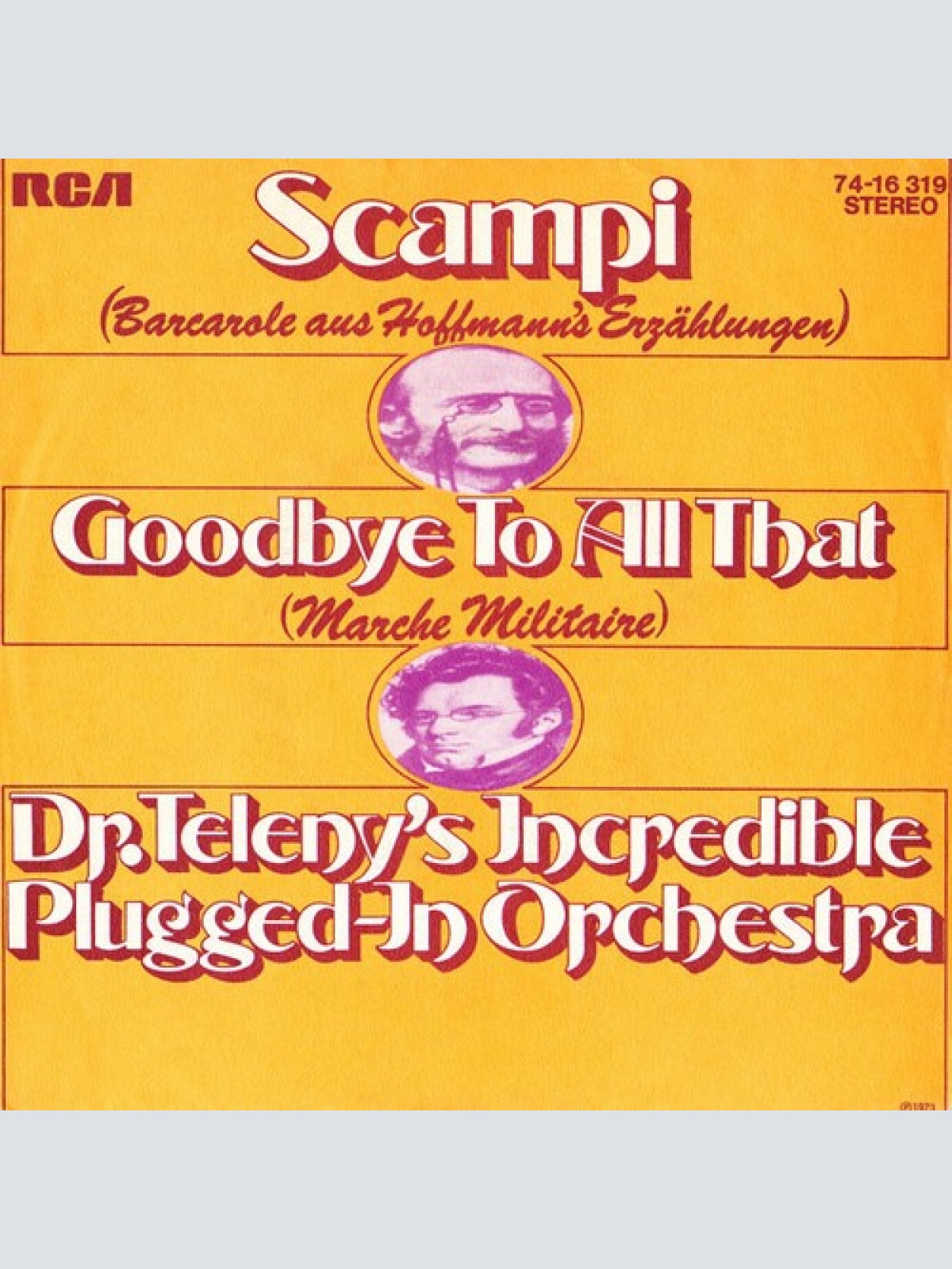 7", Single The Outrageous Dr. Teleny's Incredible Plugged-in Orchestra - Scampi