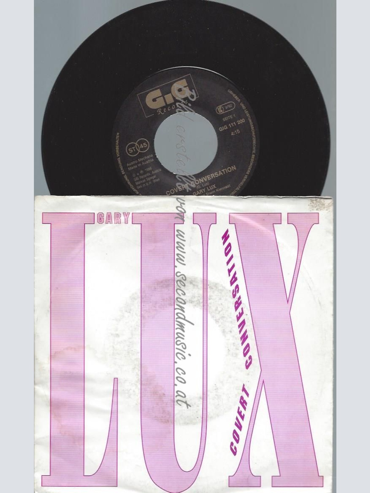 7"  Gary Lux  COVERT CONVERSATION