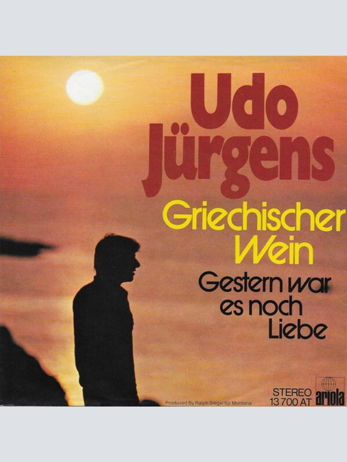 7", Single Udo Jürgens - Griechischer Wein