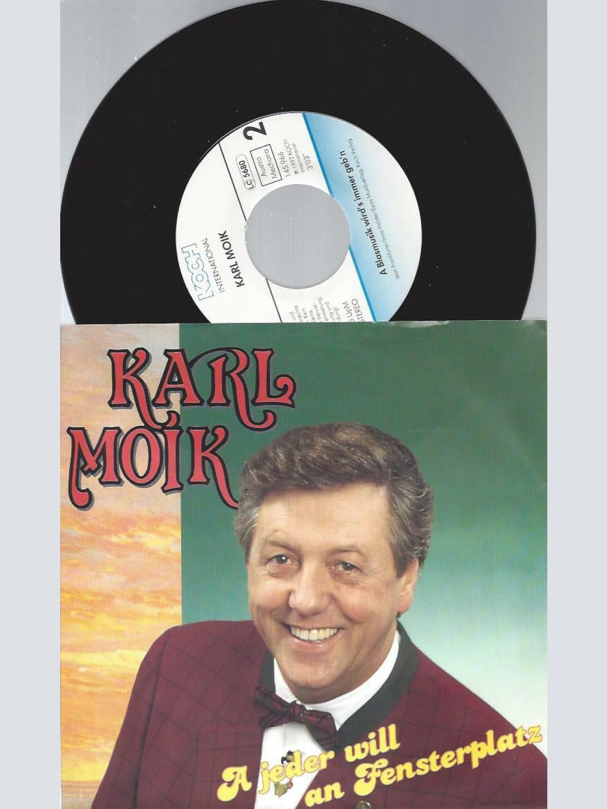 7" Karl Moik – A Jeder Will An Fensterplatz