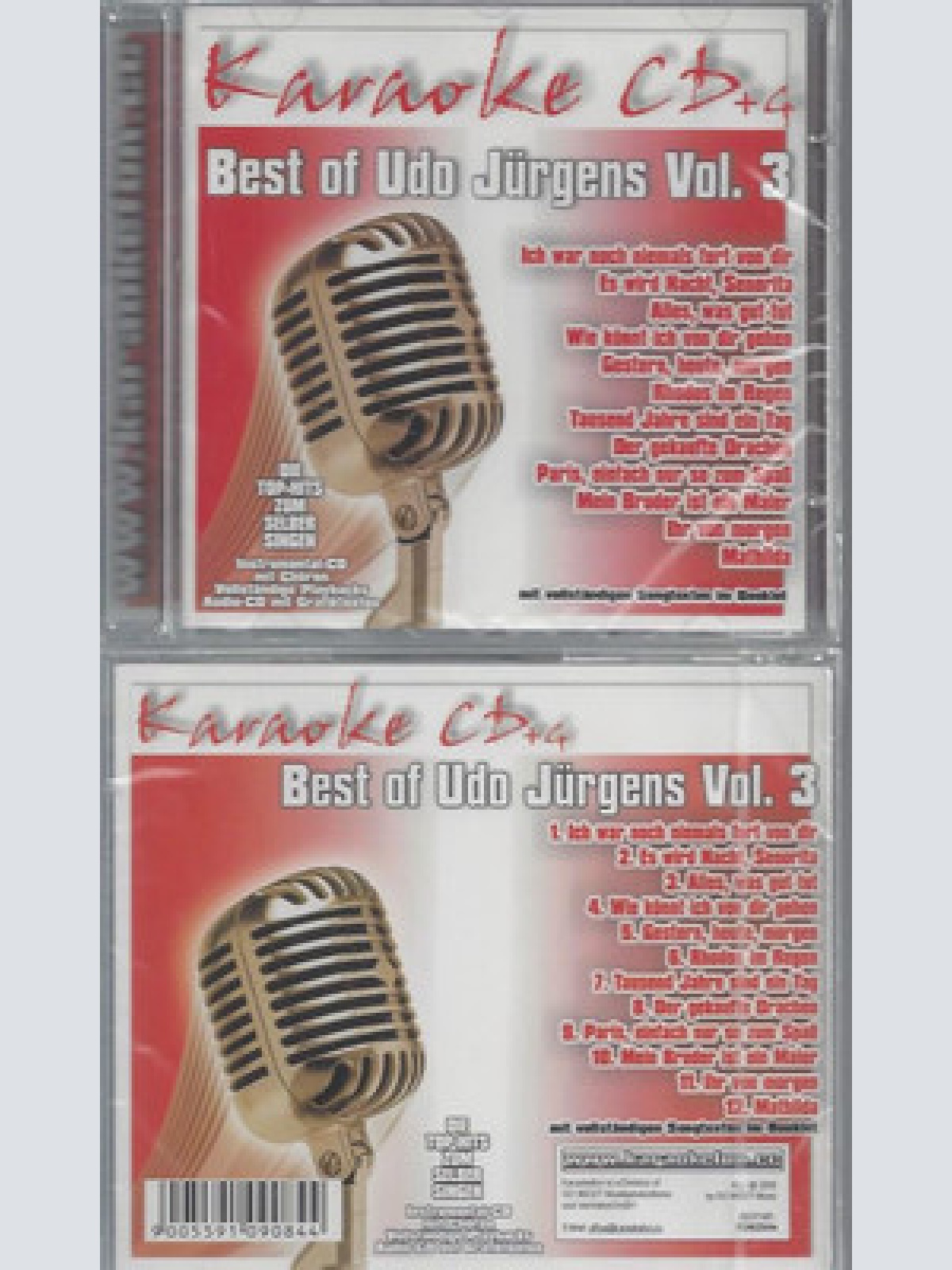 CD--KARAOKE --BEST OF UDO JÜRGENS VOL 3