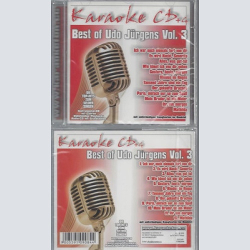 CD--KARAOKE --BEST OF UDO JÜRGENS VOL 3