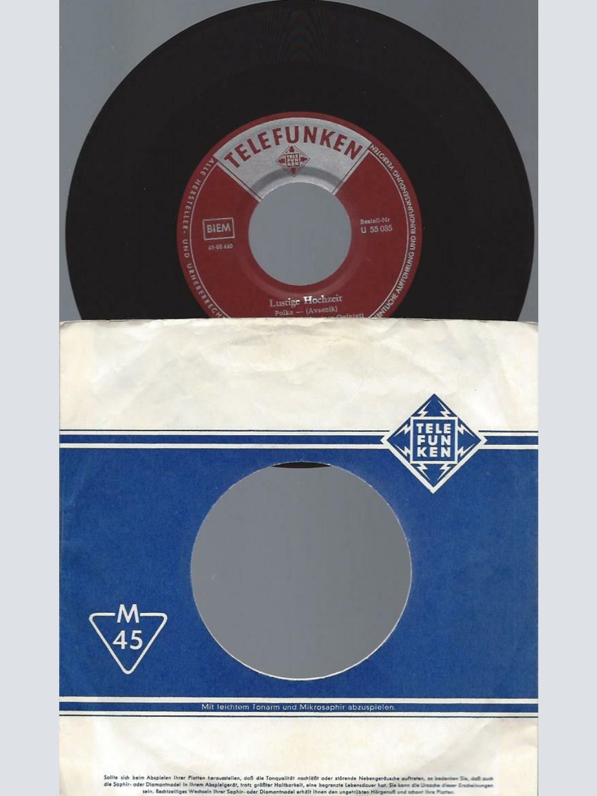 7"  Das Original Oberkrainer-Quintett  Lustige Hochzeit