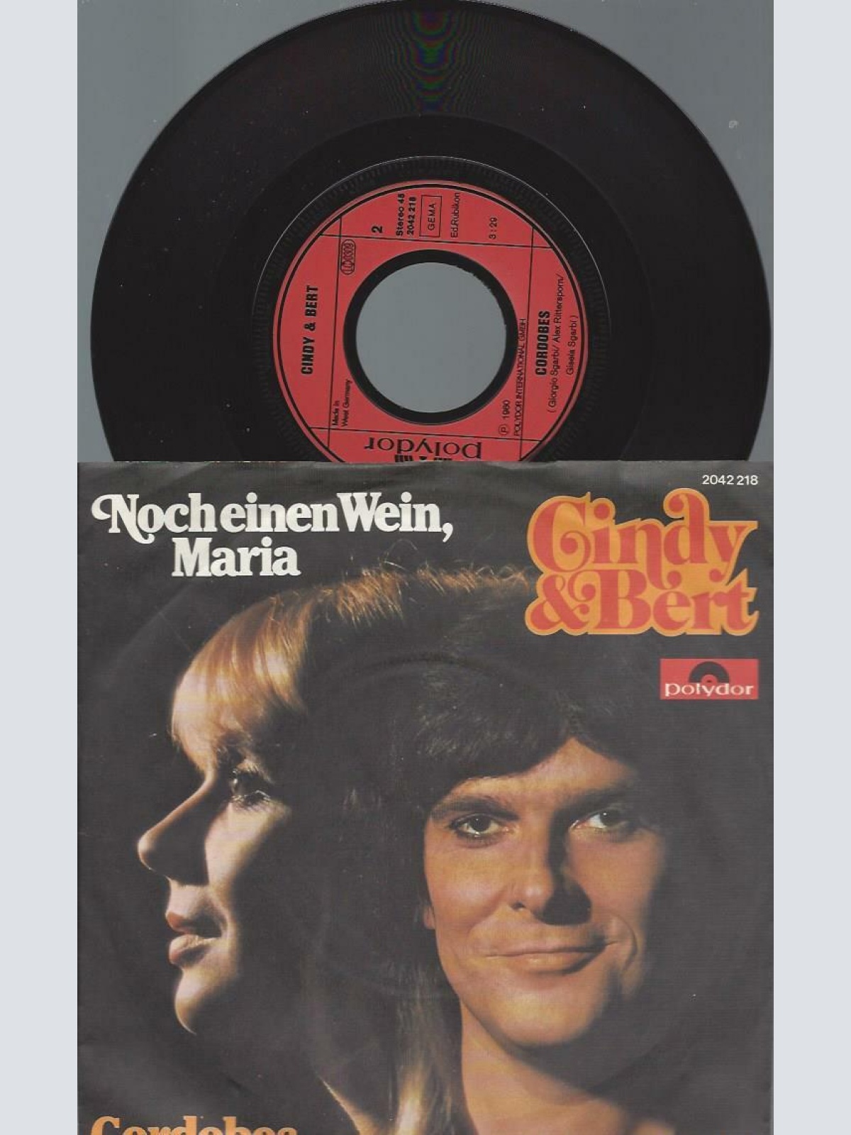 7" Cindy & Bert – Noch Einen Wein, Maria