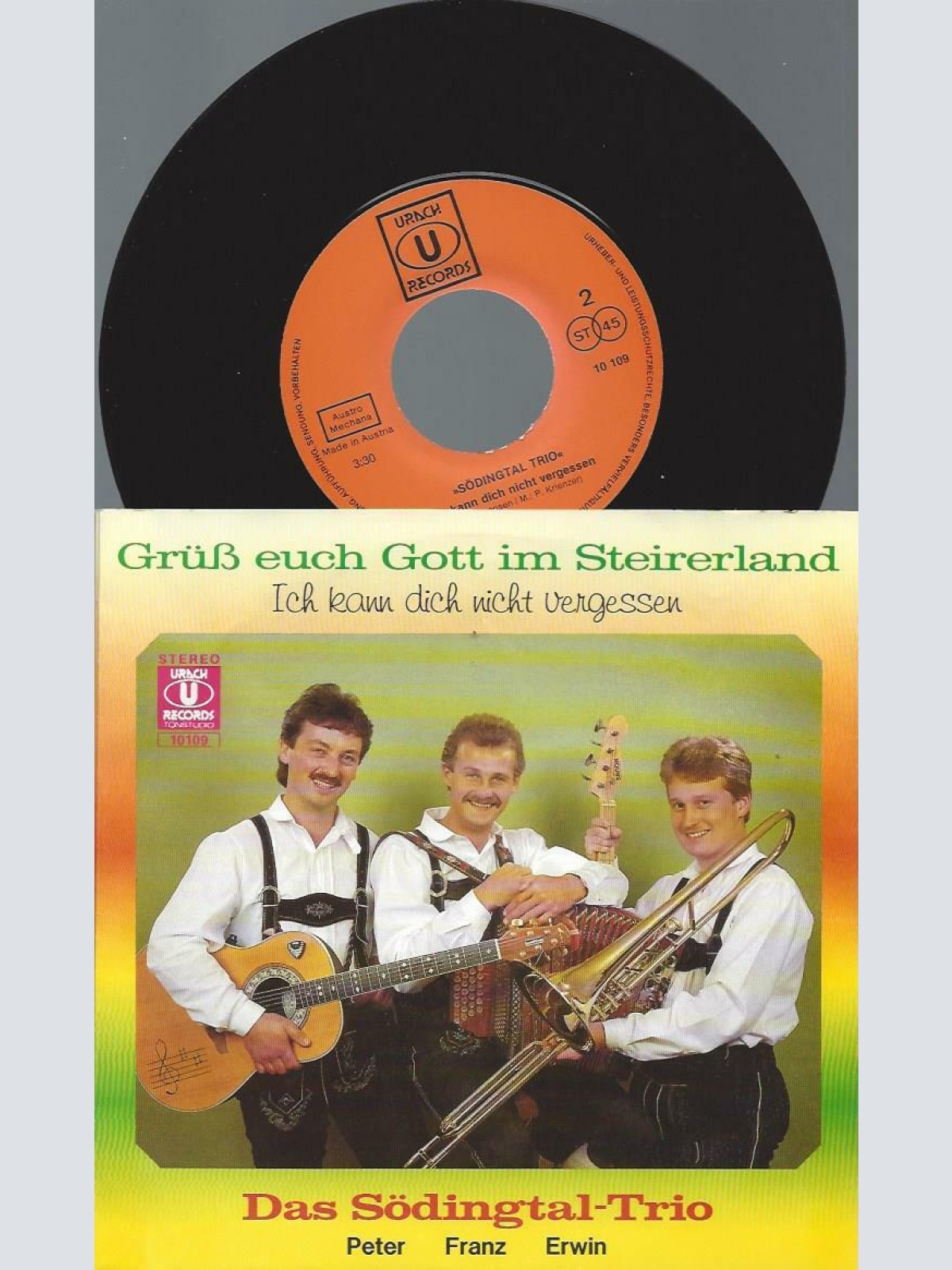 7"  Södingtal Trio --  Grüß euch Gott im Steirerland