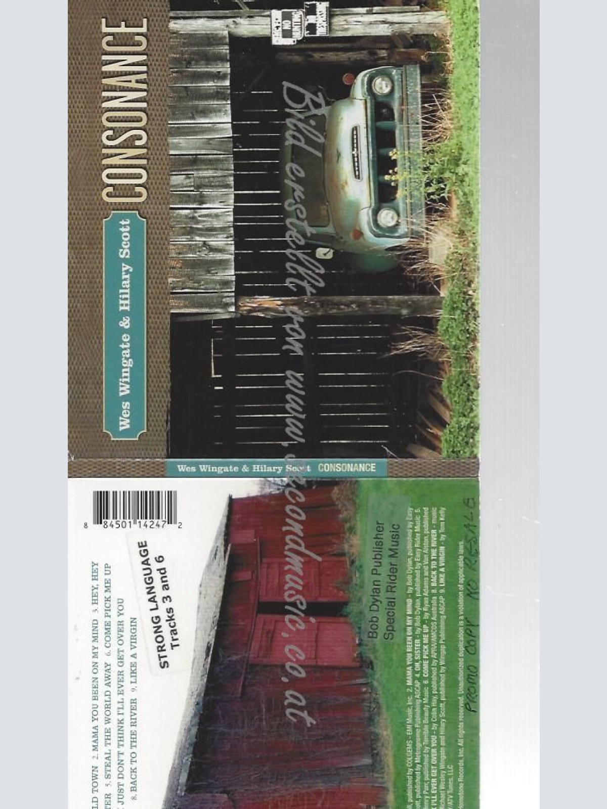 CD--WES WINGATE & HILARY SCOTT--    CONSONANCE