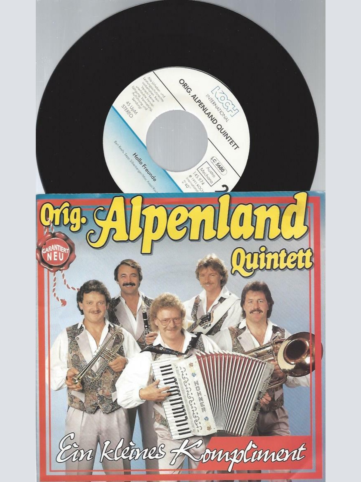 7"  Orig. Alpenland Quintett – Ein Kleines Kompliment
