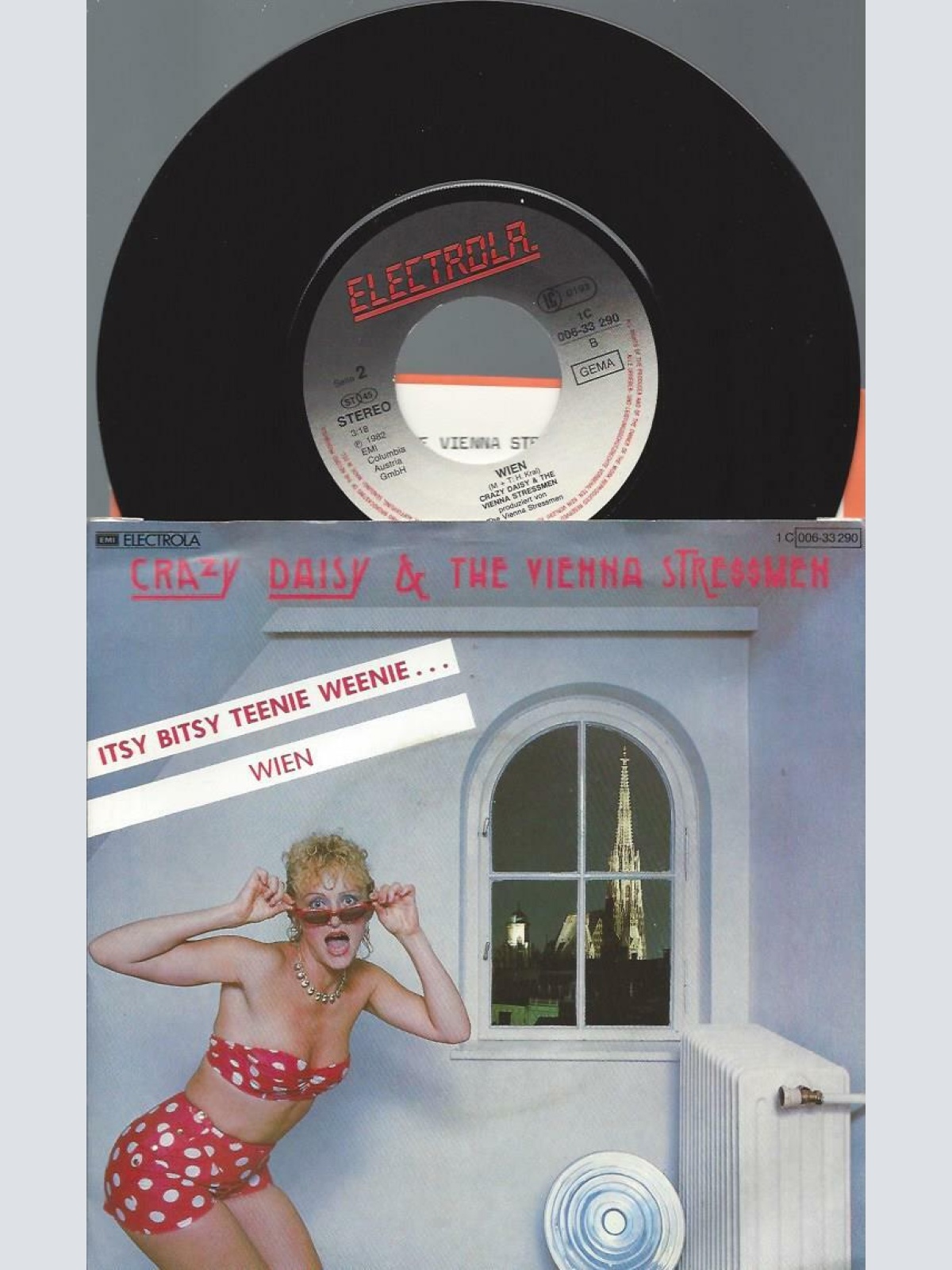 7" Crazy Daisy & The Vienna Stressmen – Itsy Bitsy Teenie Weenie + Beilage