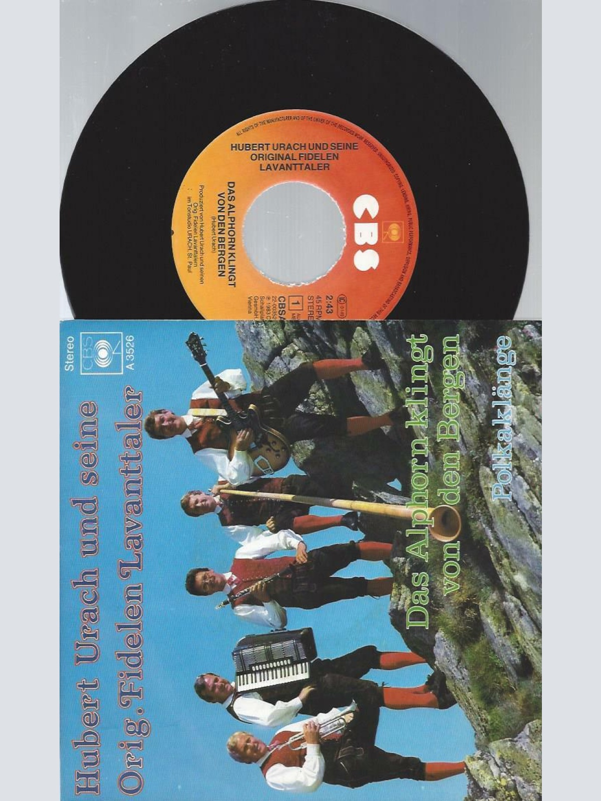 7" Die Fidelen Lavanttaler – Das Alphorn klingt von den Bergen