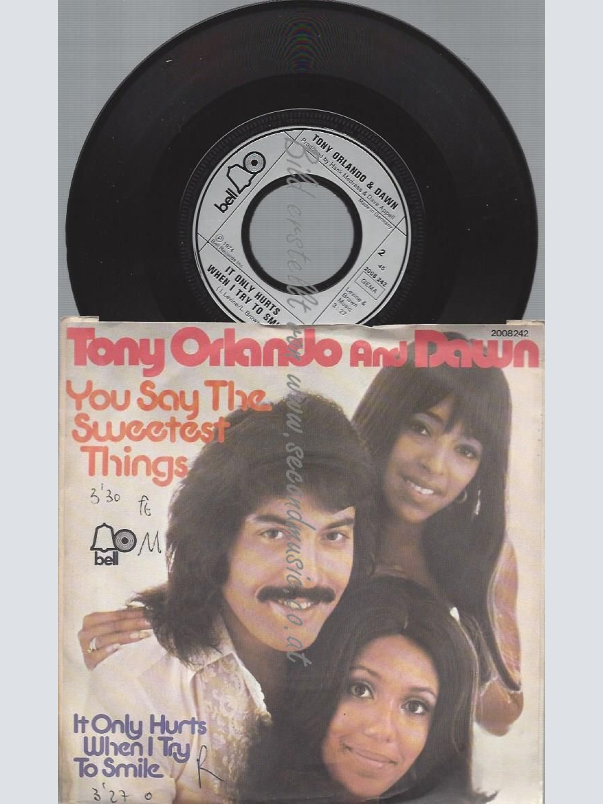 7"  Tony Orlando & Dawn – You Say The Sweetest Things