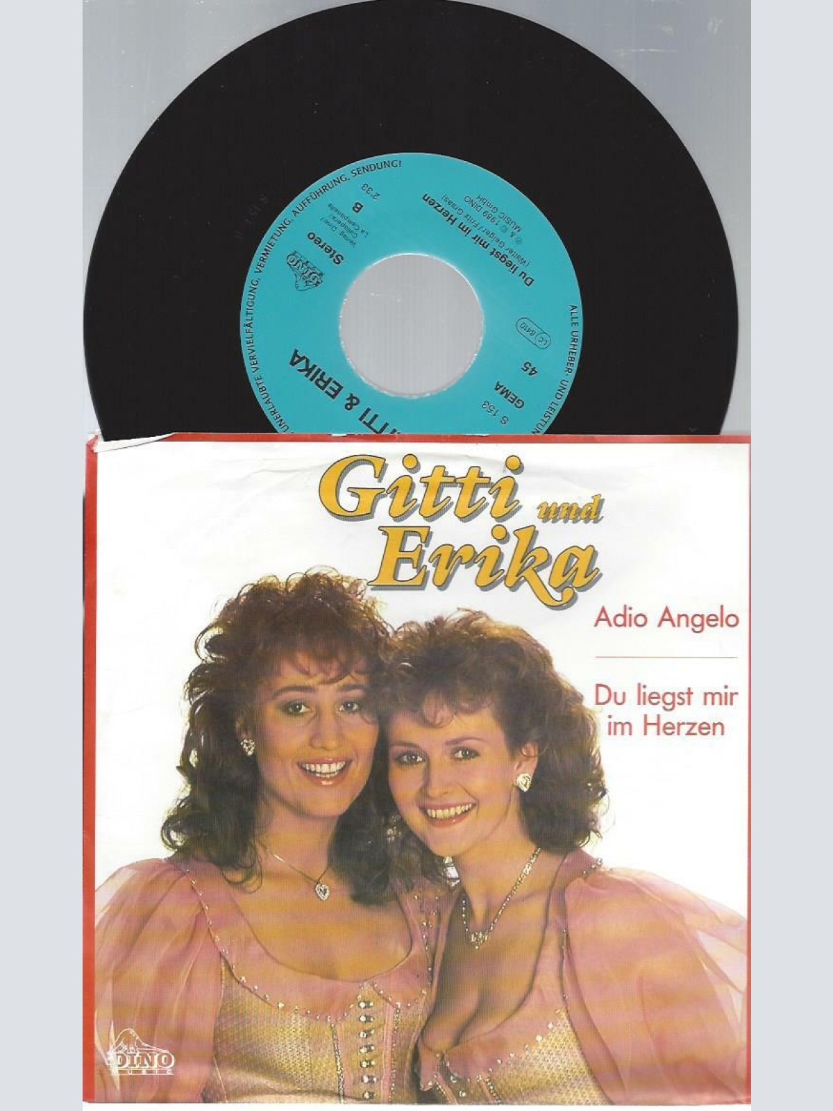 7" Gitti Und Erika – Adio Angelo