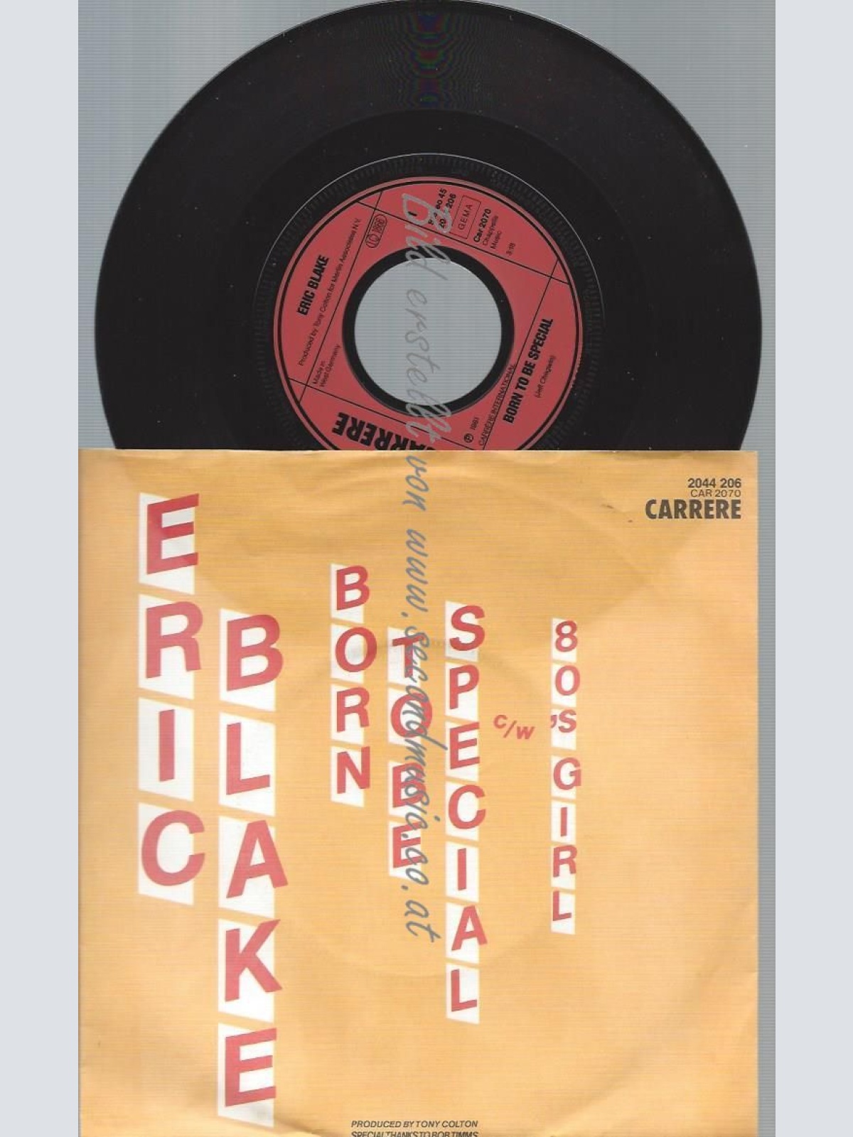 7"  Eric Blake  Born To Be Special