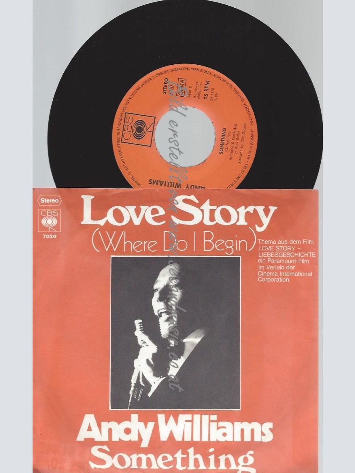 7"   Andy Williams – (Where Do I Begin) Love Story