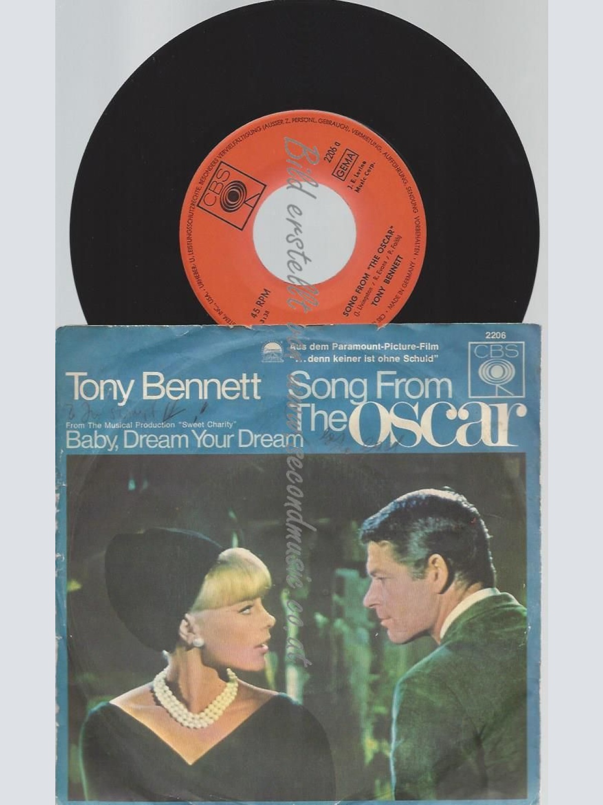 7"   Tony Bennett  Song From The "Oscar"