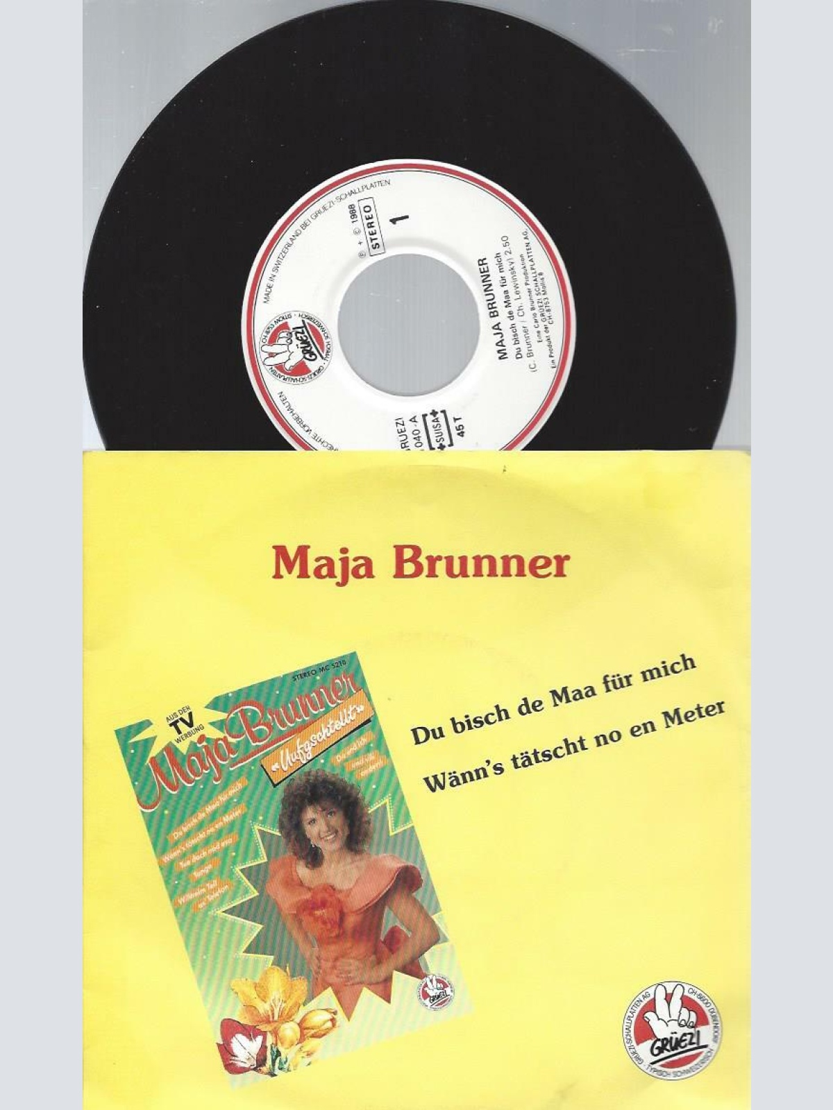 7" Maja Brunner – Du Bisch De Maa Für Mich