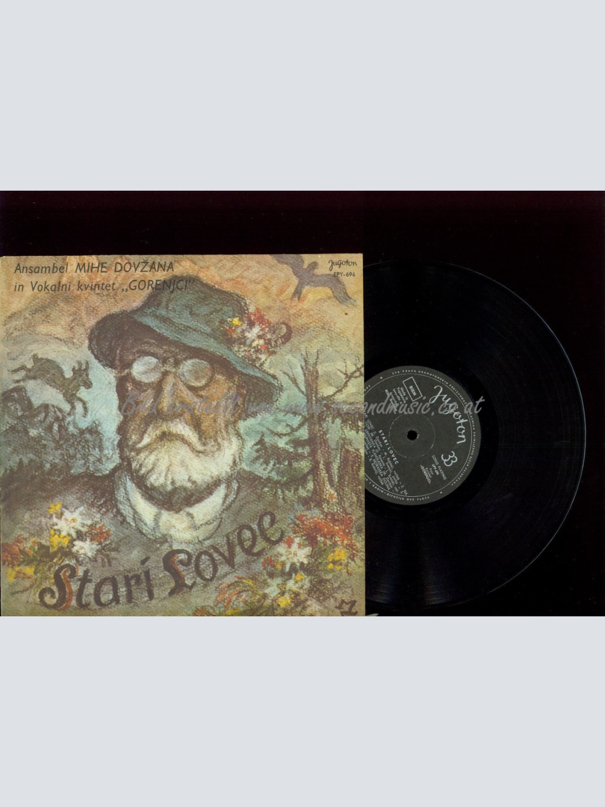 10" LP--ANSAMBEL MIHE DOVZANA IN VOKALNI KVINTET GORENJCI