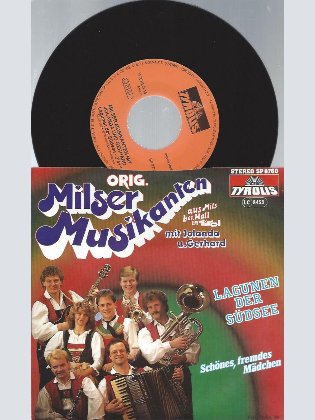 7"  Orig. Milser Musikanten  – Lagunen Der Südsee