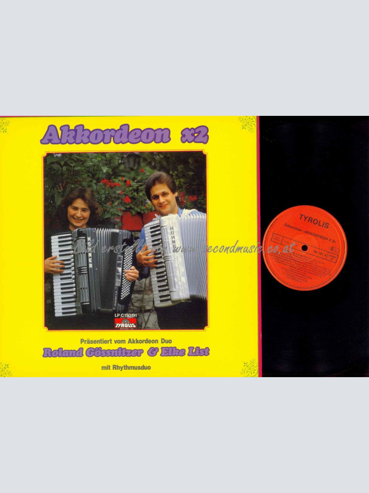 LP-  Akkordeon  x2  -- Roland Gössnitzer & Elke List  /   NM