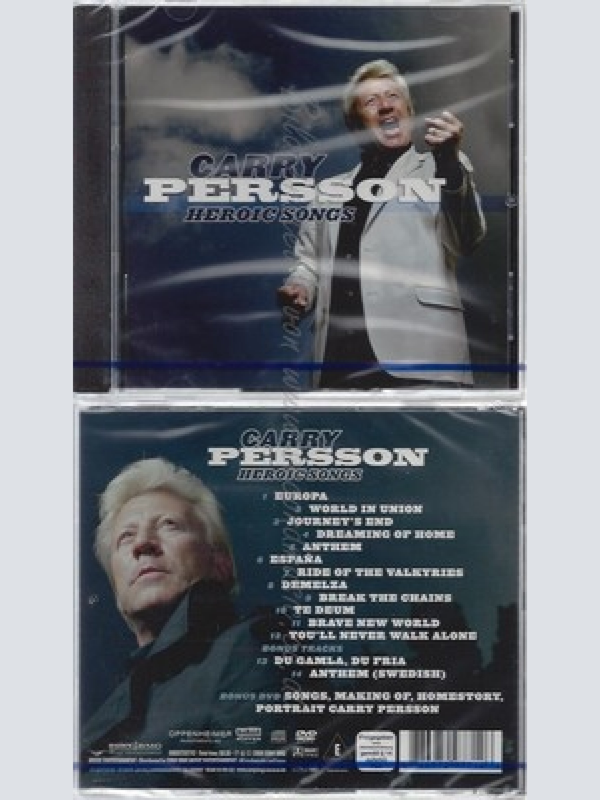 CD--NM-SEALED-CARRY PERSSON -2008- - CD+DVD -- HEROIC SONGS -CD+PROMO DVD-