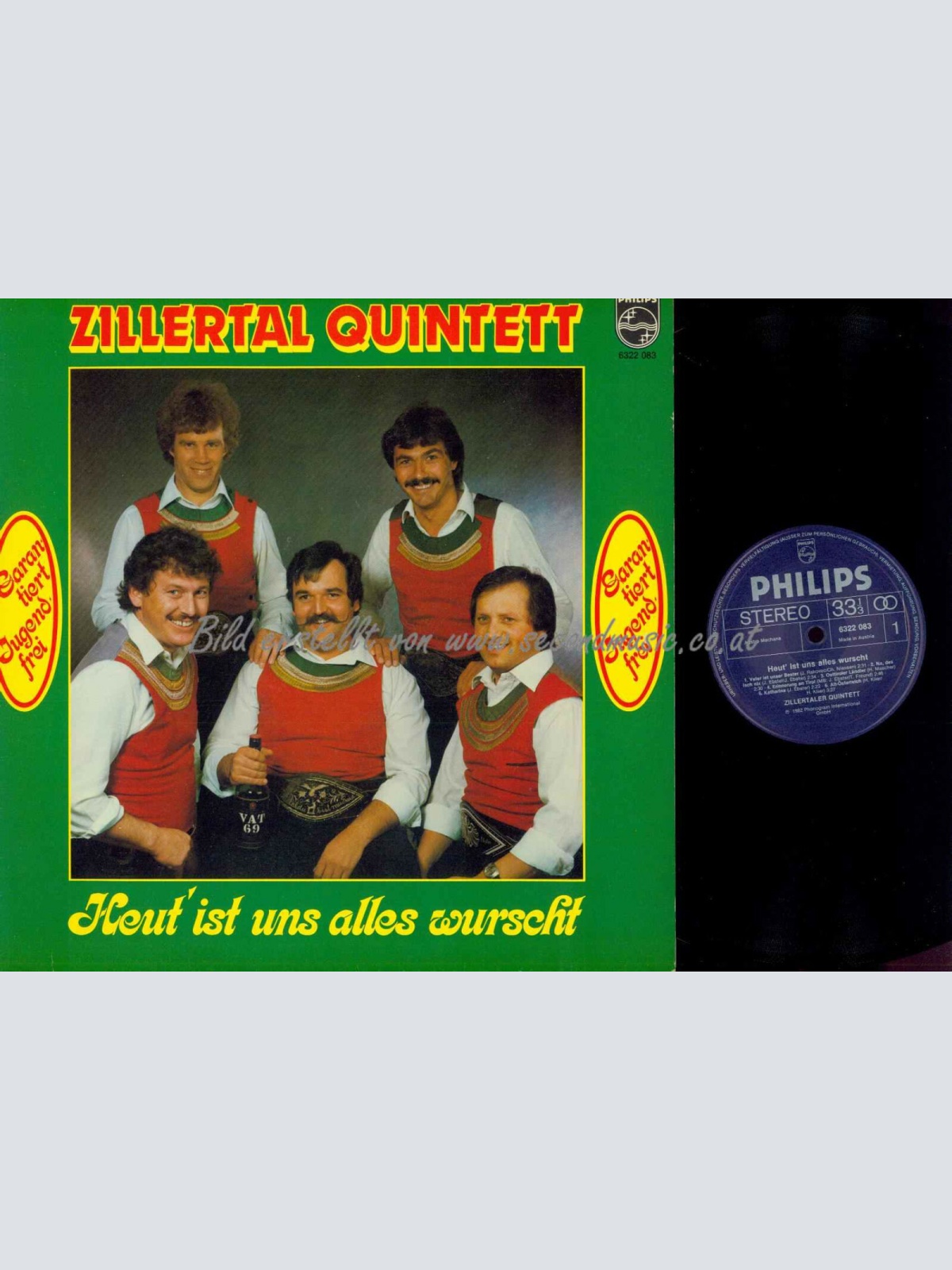 LP--Zillertal Quintett – Heut' Ist Uns Alles Wurscht  /  NM
