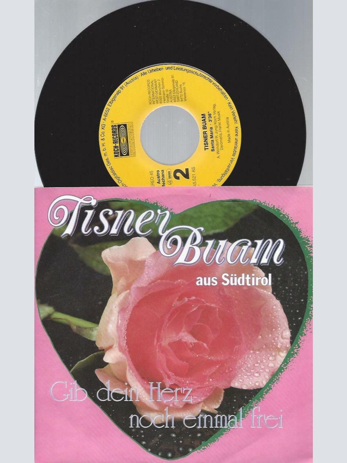 7" Tisner Buam – Gib Dein Herz Noch Einmal Frei