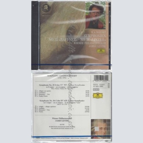 CD-NM-SEALED-MOZART:LEVINE JAMES -2008- - IMPORT -- SYMFONI 35 HAFFNER & 36 LINZ