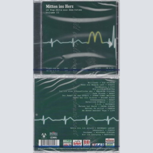 CD--NM-SEALED-VARIOUS -- MITTEN INS HERZ 2 - 18 TOP-HITS AUS DEM OSTEN