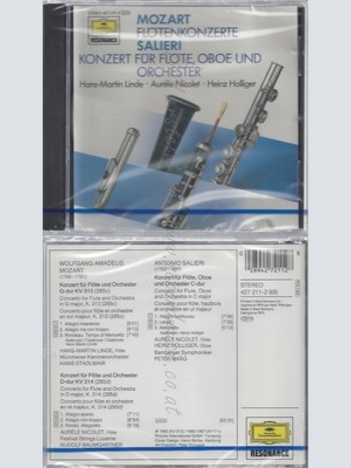 CD--NM-SEALED-FLÖTEN-OBOEN-KONZERT / NICOLET, HOLLIGER, MAAG UND BAMS -1989- --
