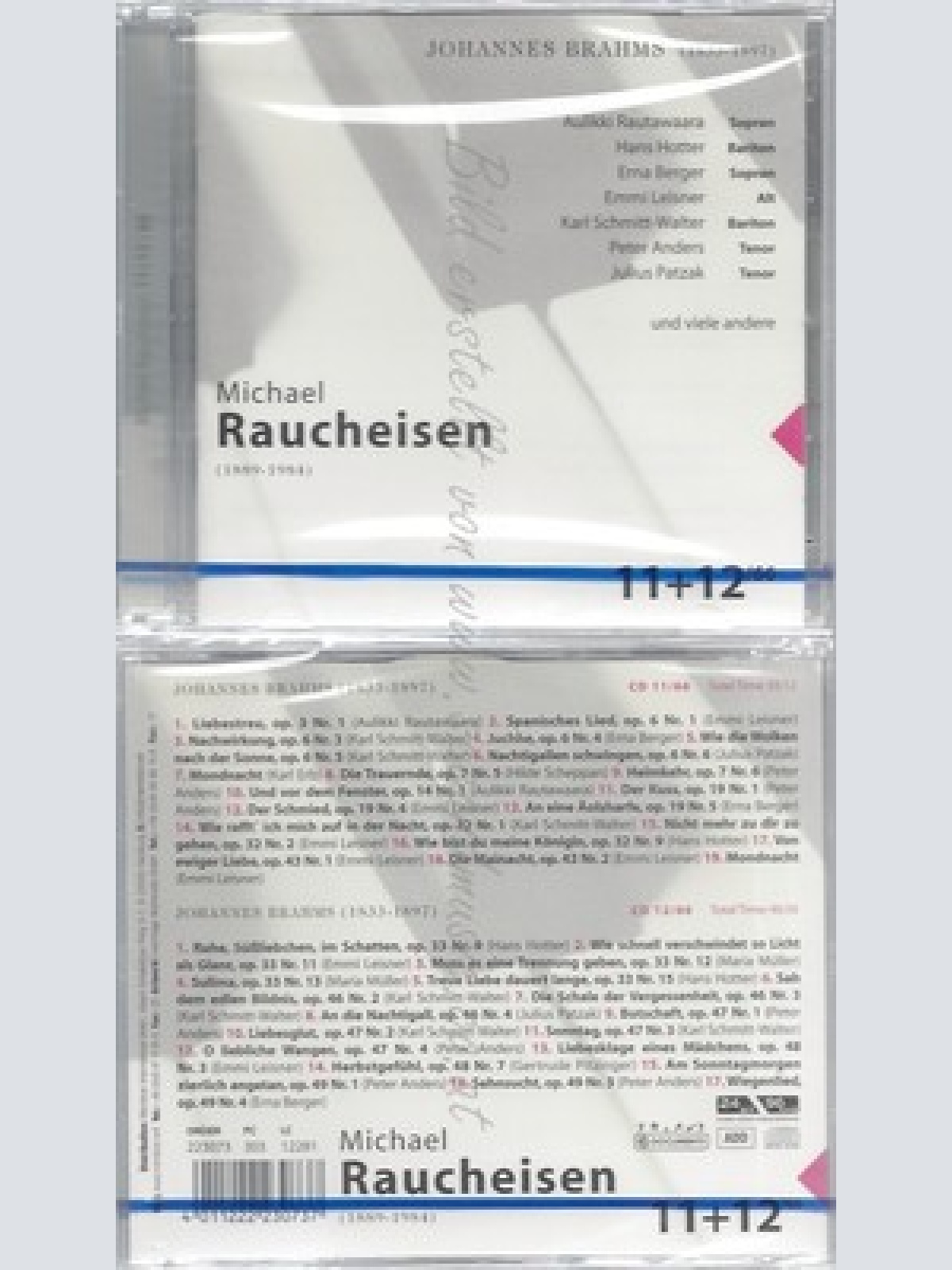 CD--NM-SEALED-6 / JOHANNES BRAHMS UND MICHAEL RAUCHEISEN - DOPPEL-CD -- 11+12