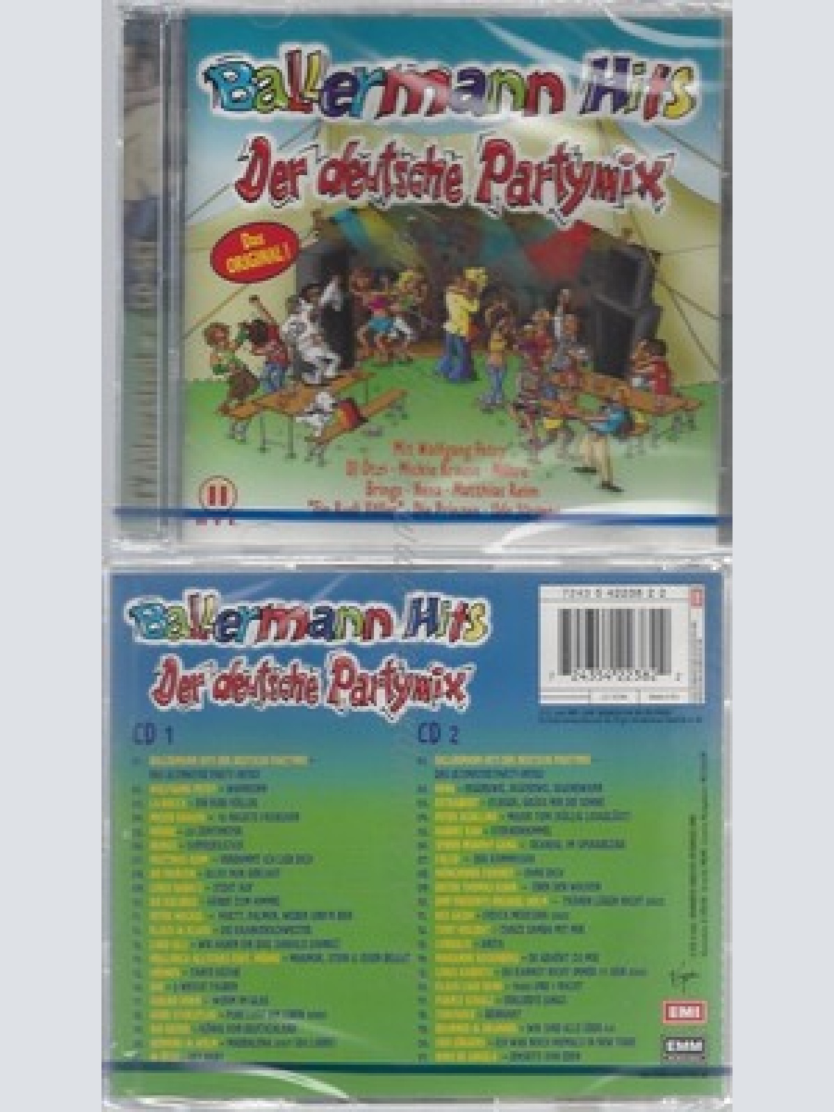 CD--NM-SEALED-VARIOUS -2002- - DOPPEL-CD -- BALLERMANN HITS-DT.PARTYMIX