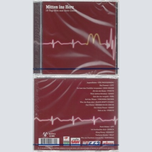 CD--NM-SEALED-VARIOUS ARTISTS -- MITTEN INS HERZ - 16 TOP-HITS AUS DEM OSTEN